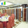 Customized Aluminum Frame Screen Division Office Folding Wooden Room Partition with Wheels